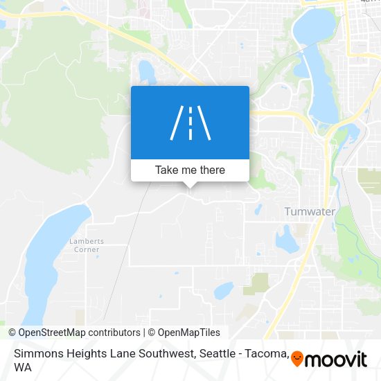 Simmons Heights Lane Southwest map
