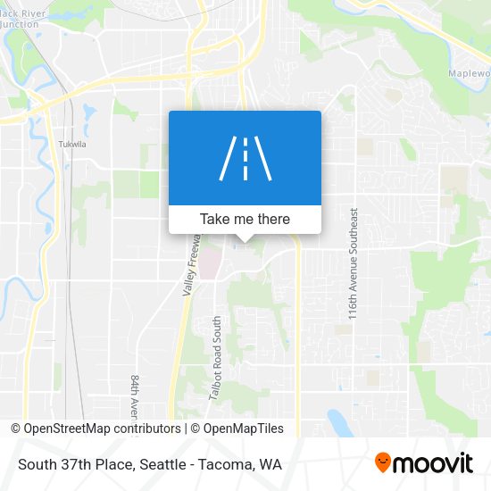 South 37th Place map