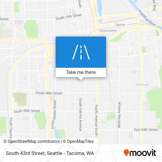 Mapa de South 43rd Street