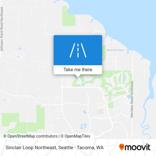 Mapa de Sinclair Loop Northeast
