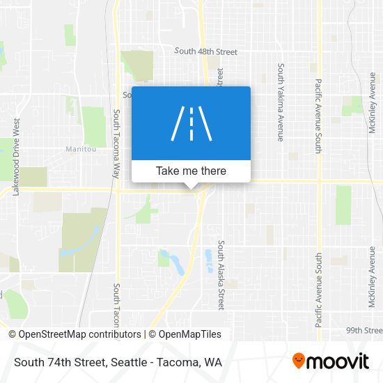 South 74th Street map