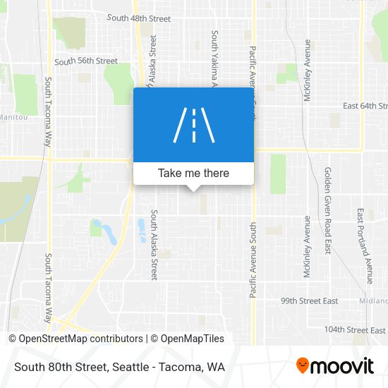 South 80th Street map