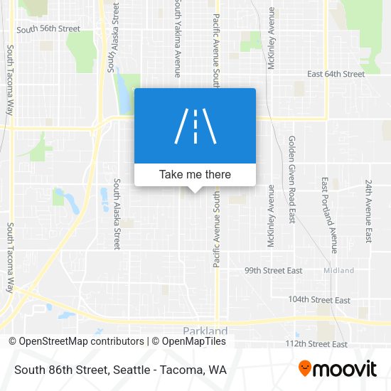 South 86th Street map