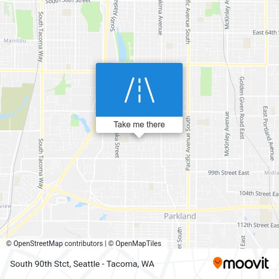 South 90th Stct map