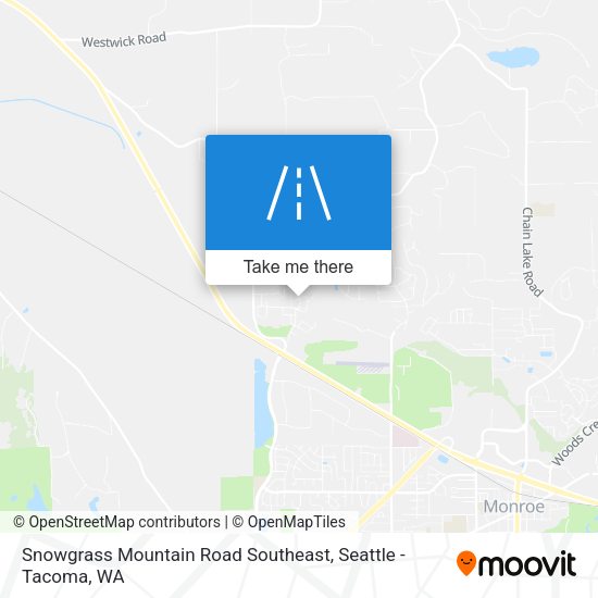 Snowgrass Mountain Road Southeast map