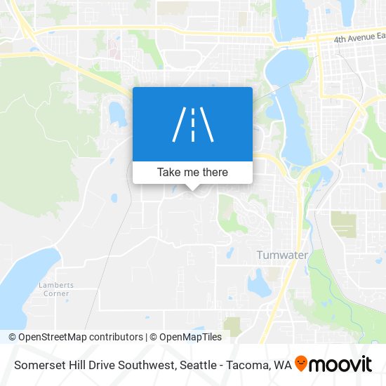 Somerset Hill Drive Southwest map