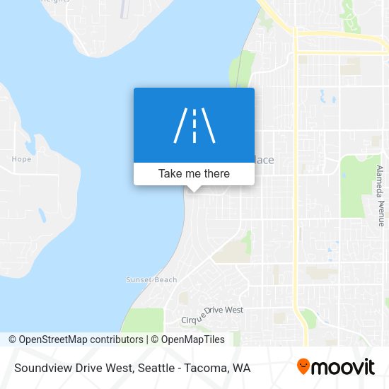 Soundview Drive West map