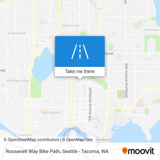 Roosevelt Way Bike Path map