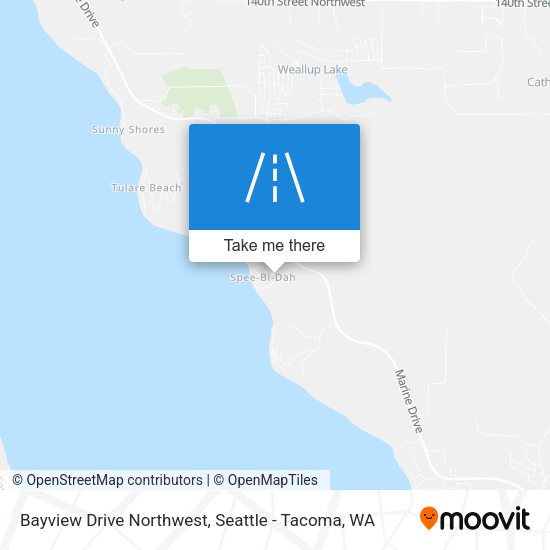 Bayview Drive Northwest map