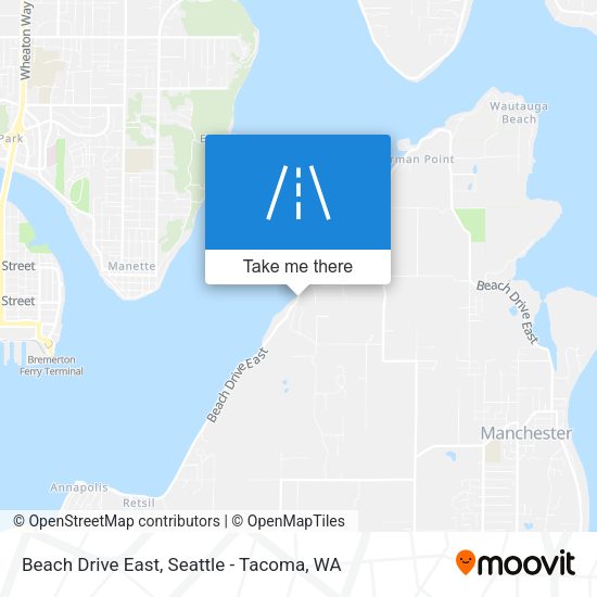 Beach Drive East map
