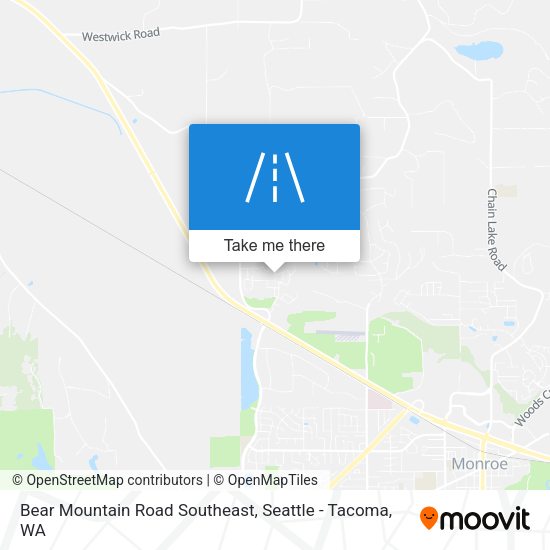 Bear Mountain Road Southeast map