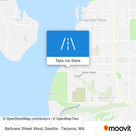 Bellview Street West map