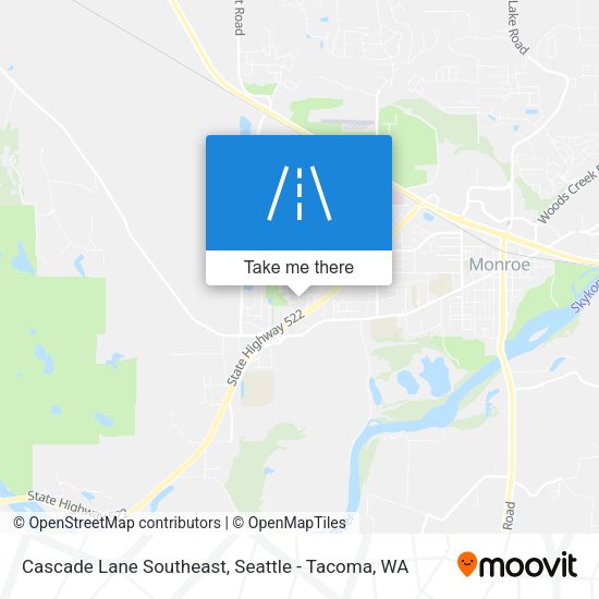 Cascade Lane Southeast map