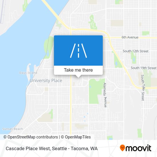 Cascade Place West map
