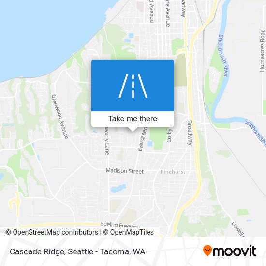 Cascade Ridge map