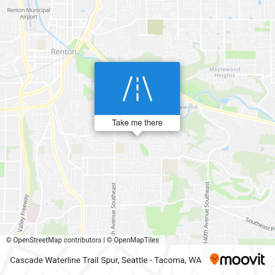 Cascade Waterline Trail Spur map