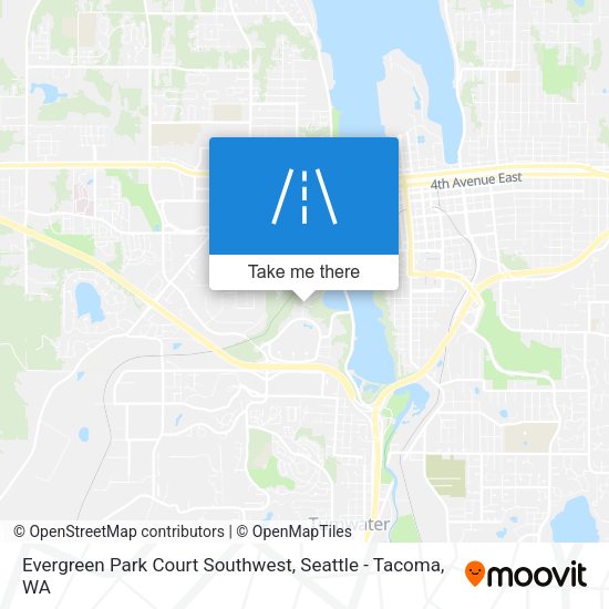 Mapa de Evergreen Park Court Southwest