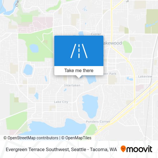 Evergreen Terrace Southwest map