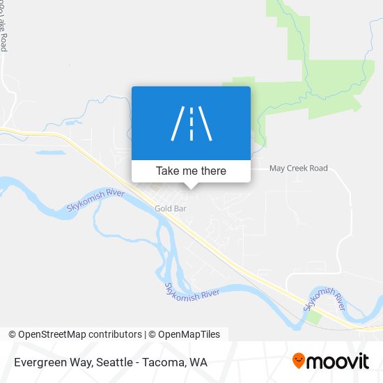 Evergreen Way map