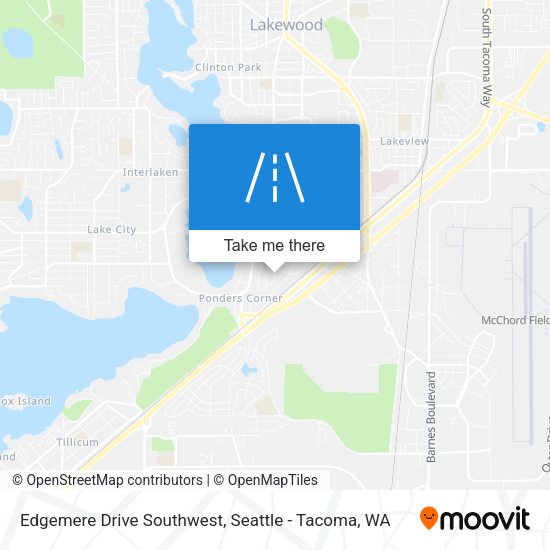 Edgemere Drive Southwest map