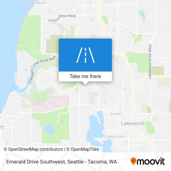 Emerald Drive Southwest map