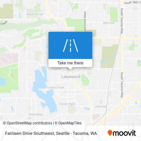 Fairlawn Drive Southwest map