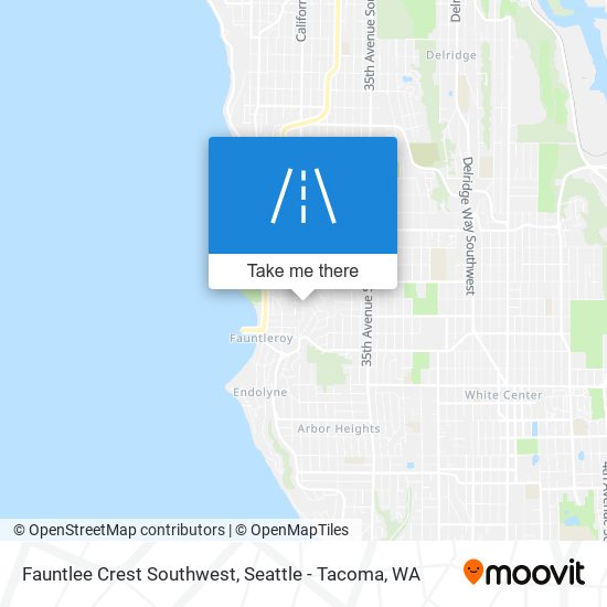 Fauntlee Crest Southwest map