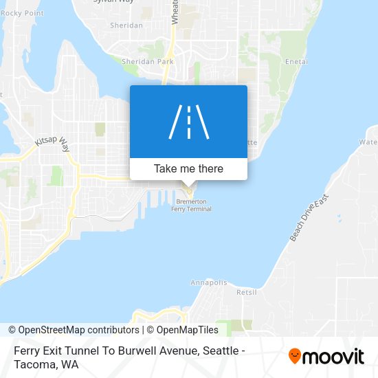 Mapa de Ferry Exit Tunnel To Burwell Avenue