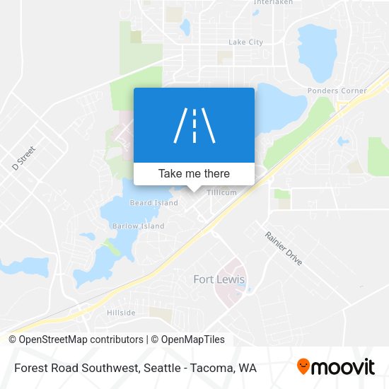 Mapa de Forest Road Southwest