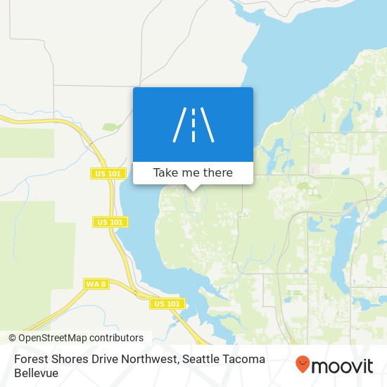Mapa de Forest Shores Drive Northwest