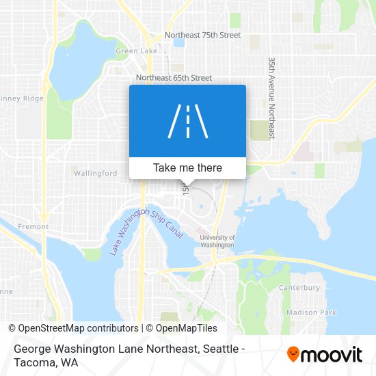 George Washington Lane Northeast map
