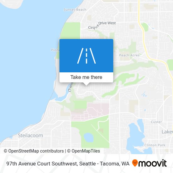 Mapa de 97th Avenue Court Southwest