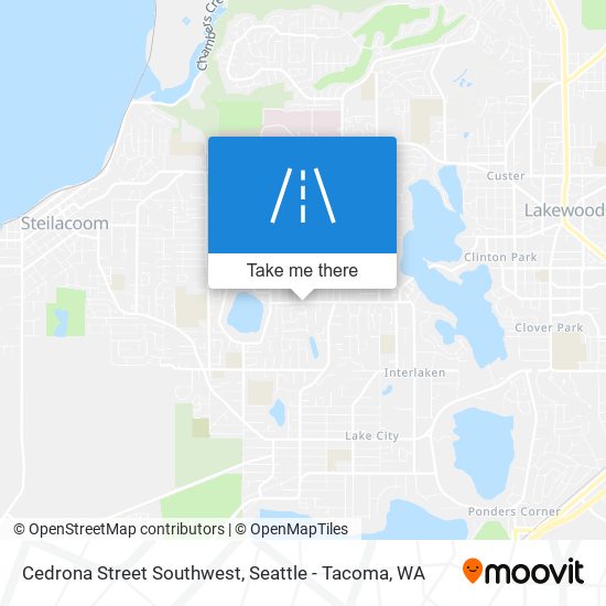 Cedrona Street Southwest map