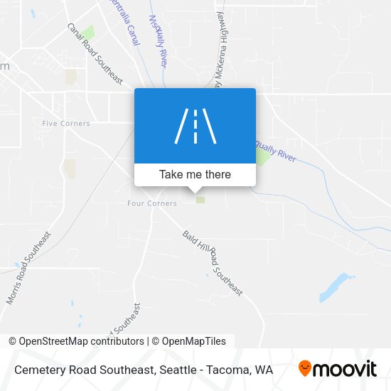 Cemetery Road Southeast map