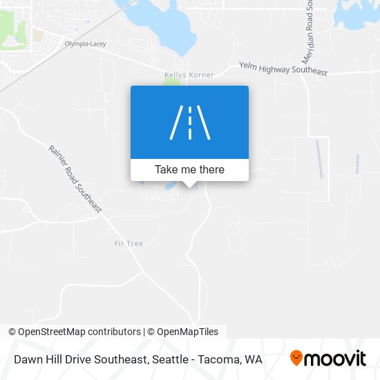 Dawn Hill Drive Southeast map