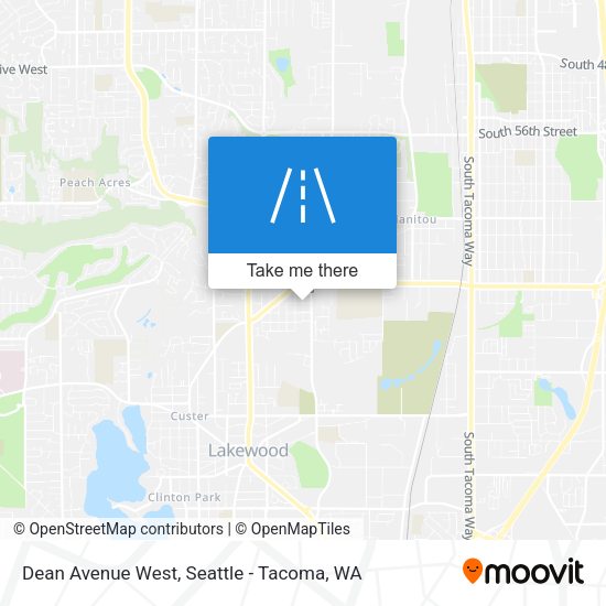 Dean Avenue West map