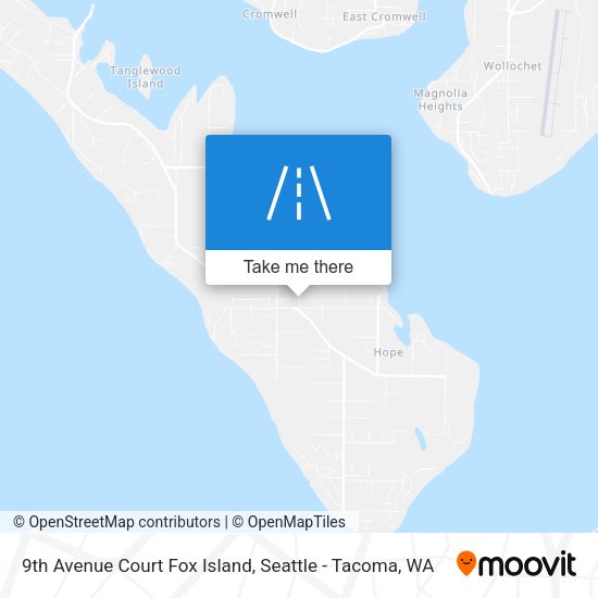 9th Avenue Court Fox Island map