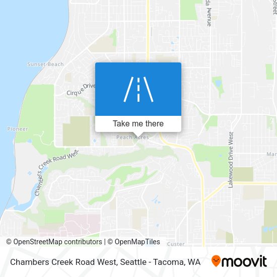 Mapa de Chambers Creek Road West