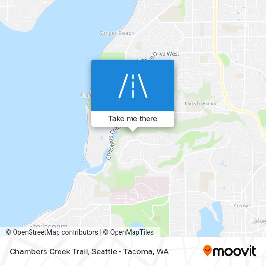 Mapa de Chambers Creek Trail