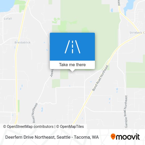Deerfern Drive Northeast map