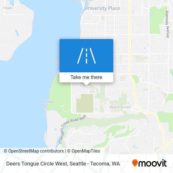 Deers Tongue Circle West map