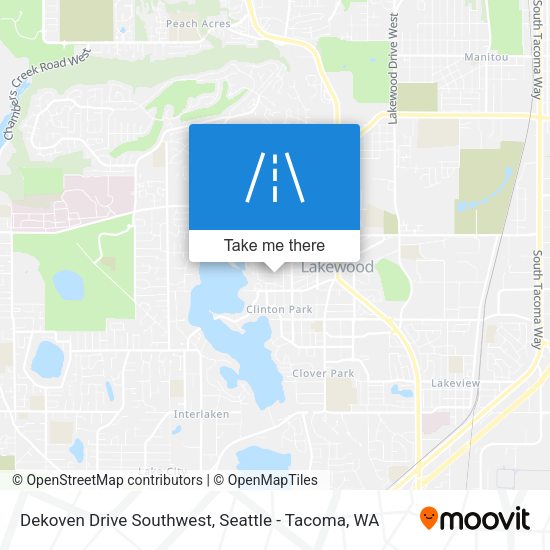 Dekoven Drive Southwest map