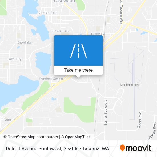 Mapa de Detroit Avenue Southwest