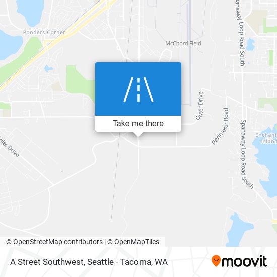 A Street Southwest map