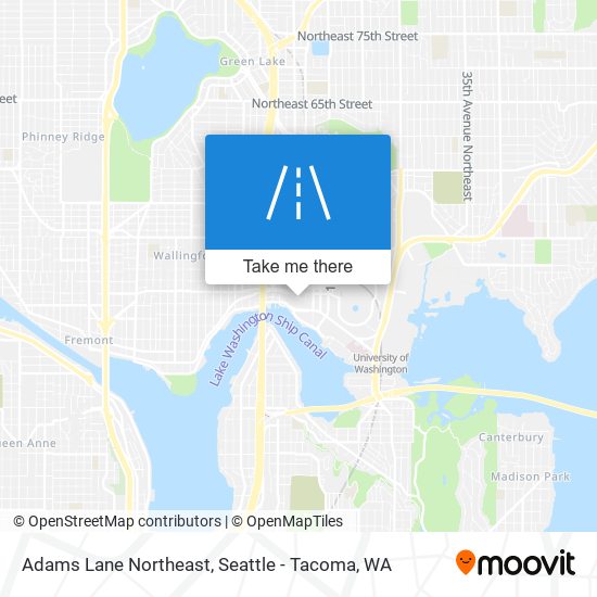 Adams Lane Northeast map