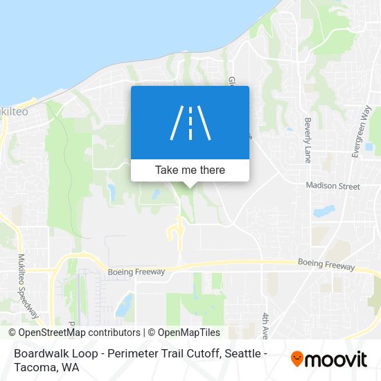 Boardwalk Loop - Perimeter Trail Cutoff map