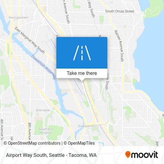 Airport Way South map