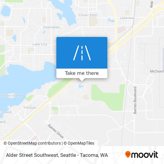 Mapa de Alder Street Southwest