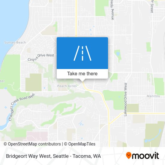 Mapa de Bridgeort Way West