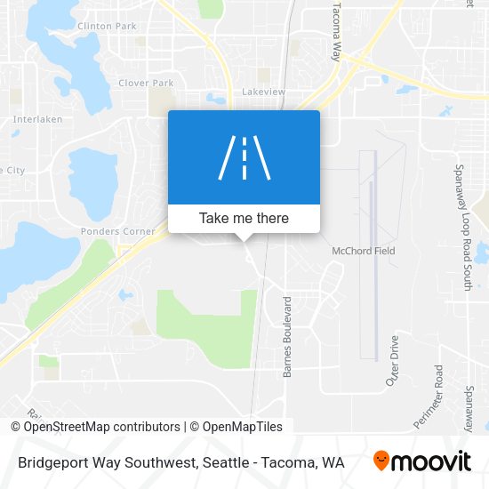 Bridgeport Way Southwest map